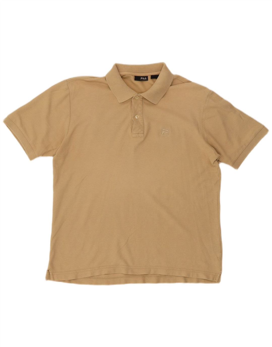 Fila Polo à Manches Courtes Regular Fit Homme Beige Moyen