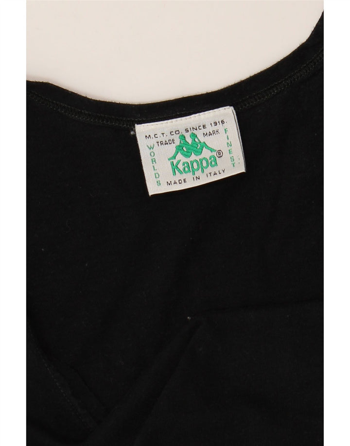 Kappa Débardeur Femme UK 14 Large Noir Coton