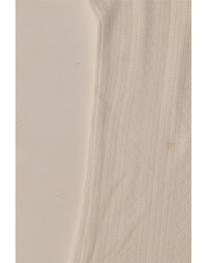 Marlboro Classics T-Shirt Femme Top UK 12 Medium Off White Coton