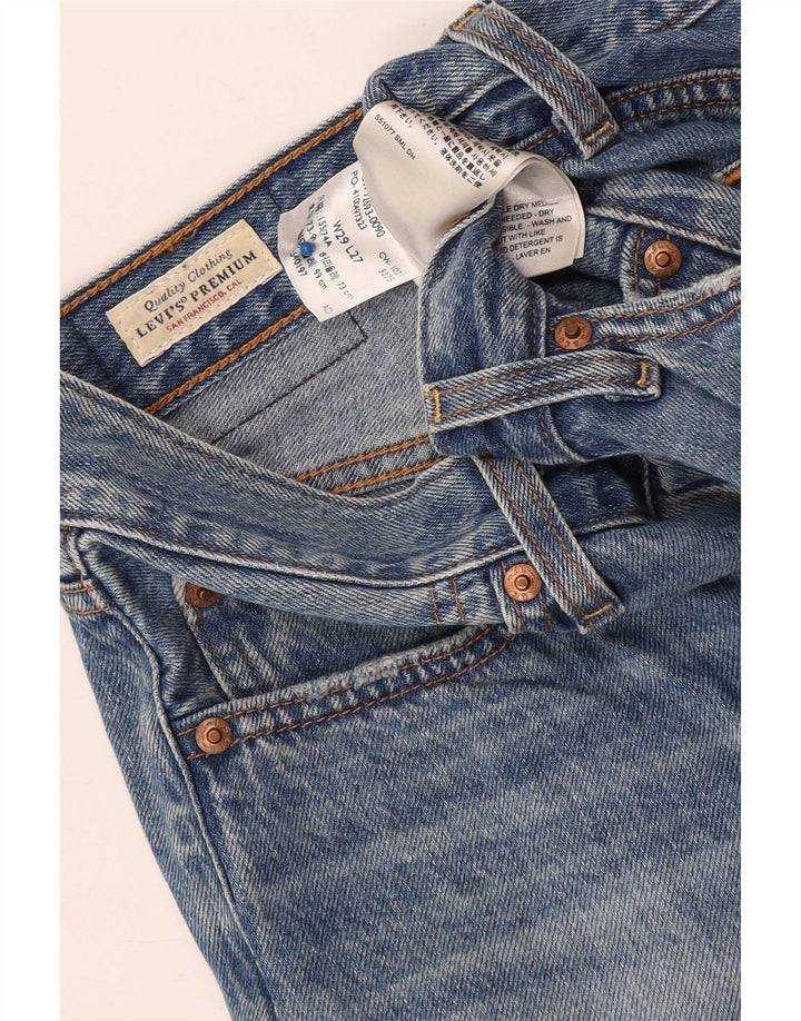 Levi's Jean Droit Ribcage Distressed Femme W29 L27 Bleu Coton