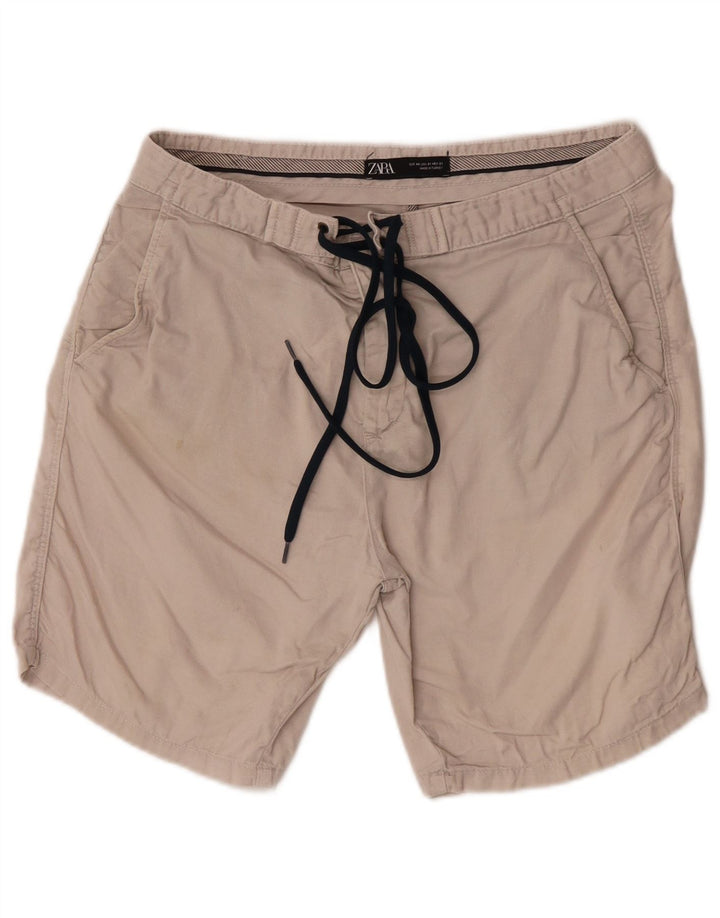 Zara Short Chino Femme EU 40 Moyen W31 Beige