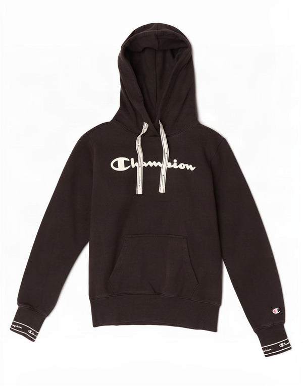 Champion Pull à capuche graphique pour femme UK 10 Petit coton noir