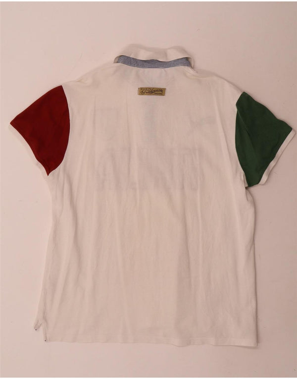 Puma Polo Italia Graphic XL Homme Blanc Colorblock