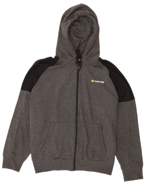 Lotto Life's Sweat à capuche zippé pour homme 2XL Gris Colorblock Polyester