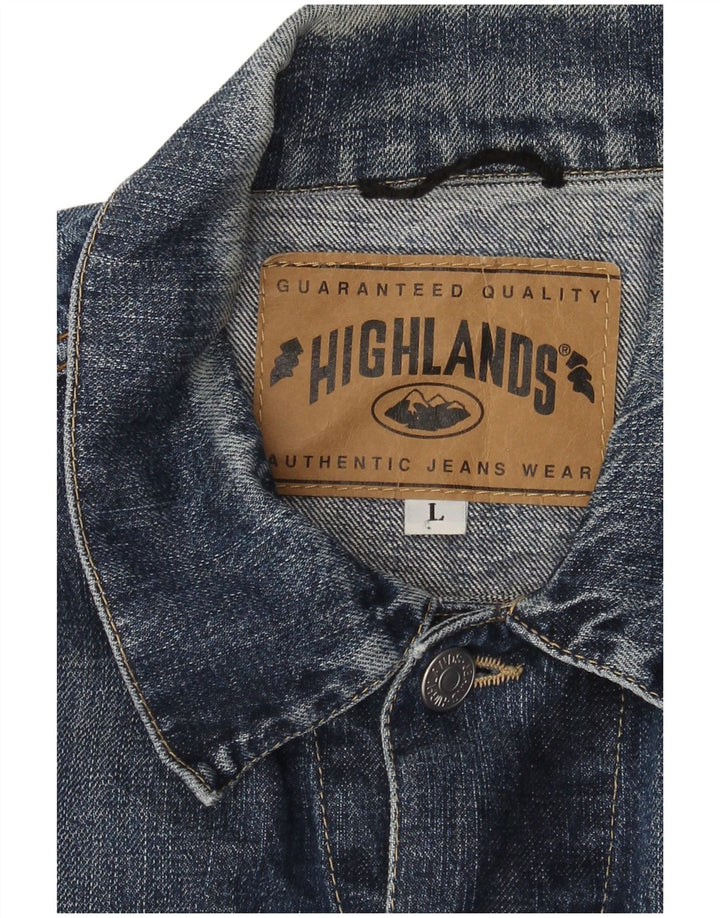 Highland Veste en jean pour homme UK 40 Large Bleu