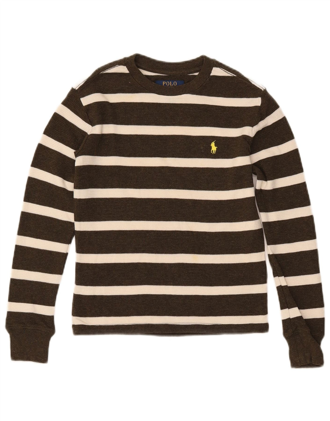 POLO RALPH LAUREN Pull col bateau pour garçon 7-8 ans Petit Kaki