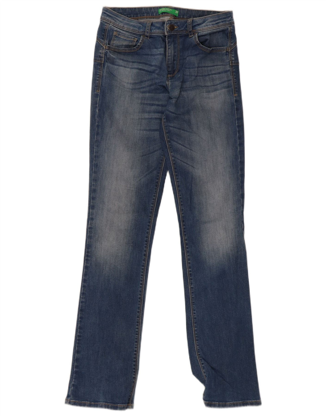 Benetton Jean Slim Femme W28 L32 Bleu