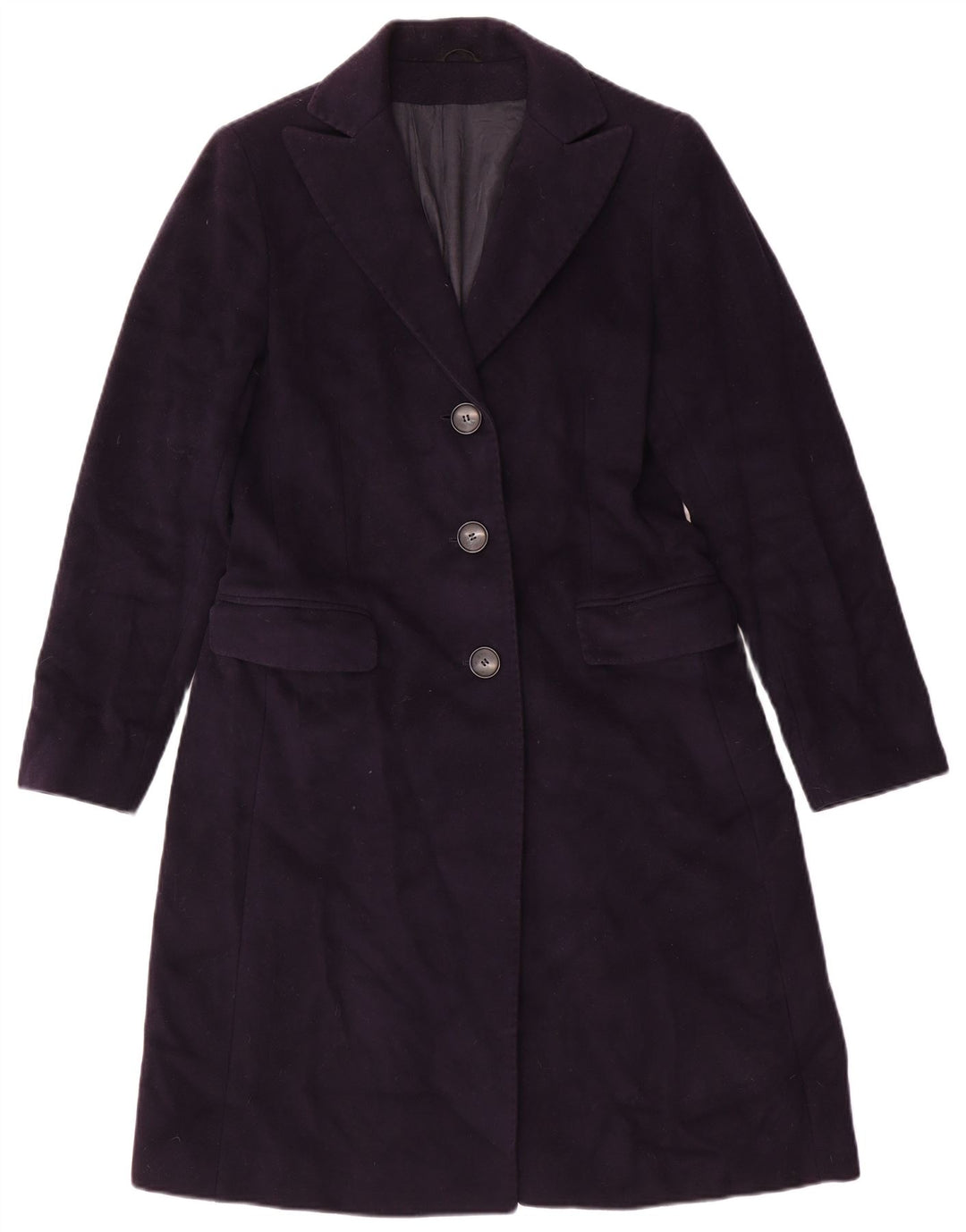 Boggi Manteau Femme UK 10 Petite Laine Bleu Marine