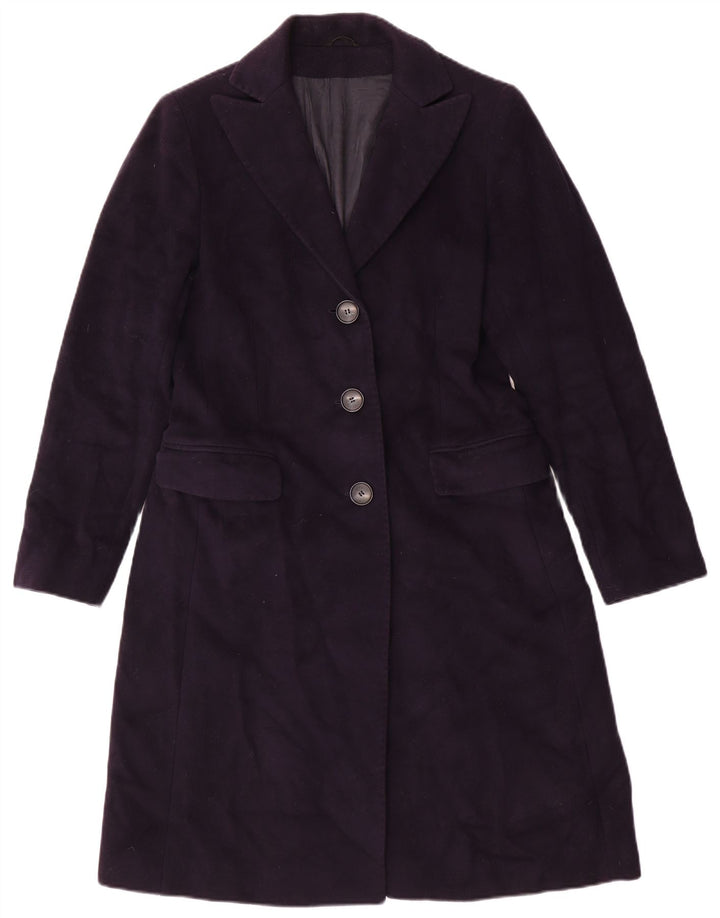 Boggi Manteau Femme UK 10 Petite Laine Bleu Marine