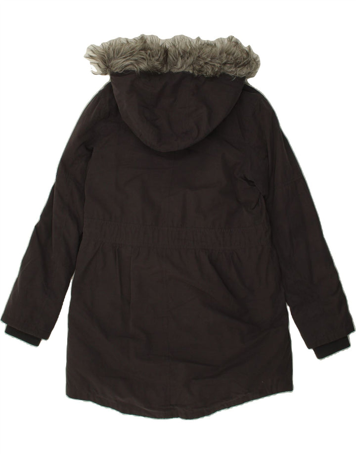 OASIS Womens Hooded Parka Jacket UK 6 XS Black Polyester Vintage Oasis and Second-Hand Oasis from Messina Hembry 