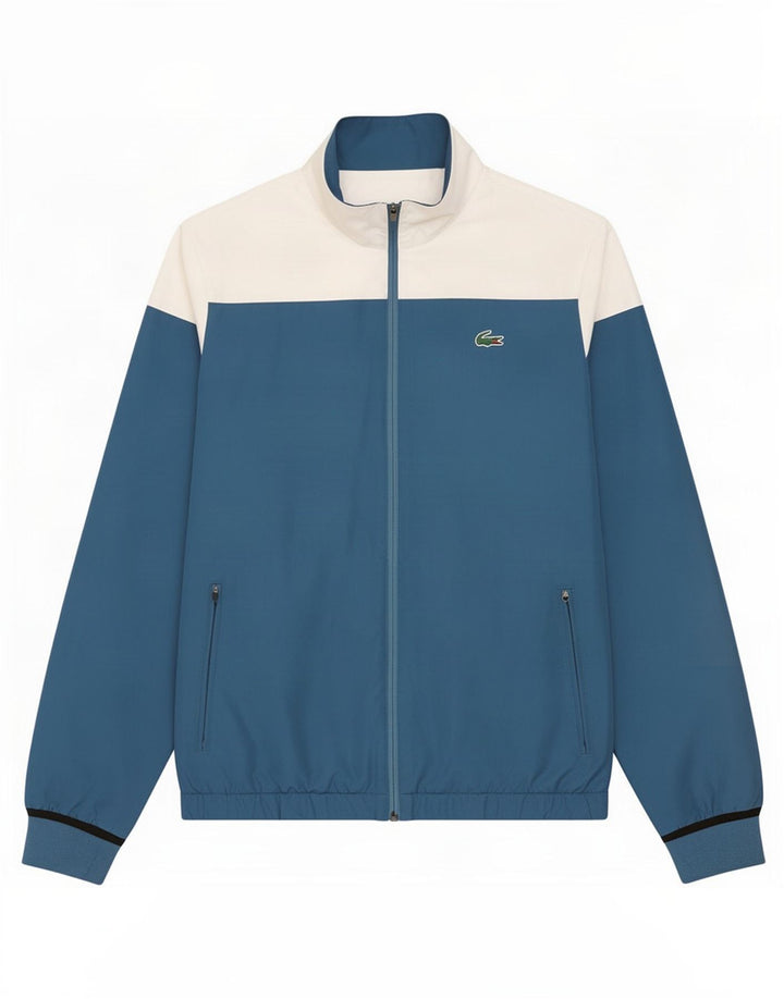 Lacoste Veste de survêtement graphique pour homme Taille 3 Petit Bleu Colorblock