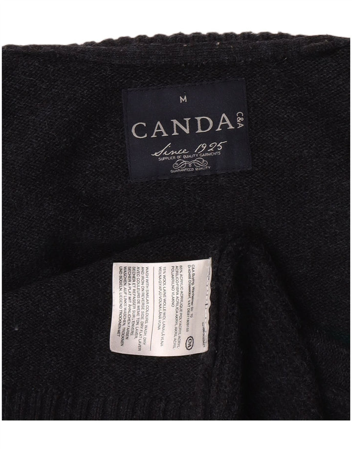 Canda Pull Col Roulé Homme Bleu Marine Moyen Fair Isle Acrylique