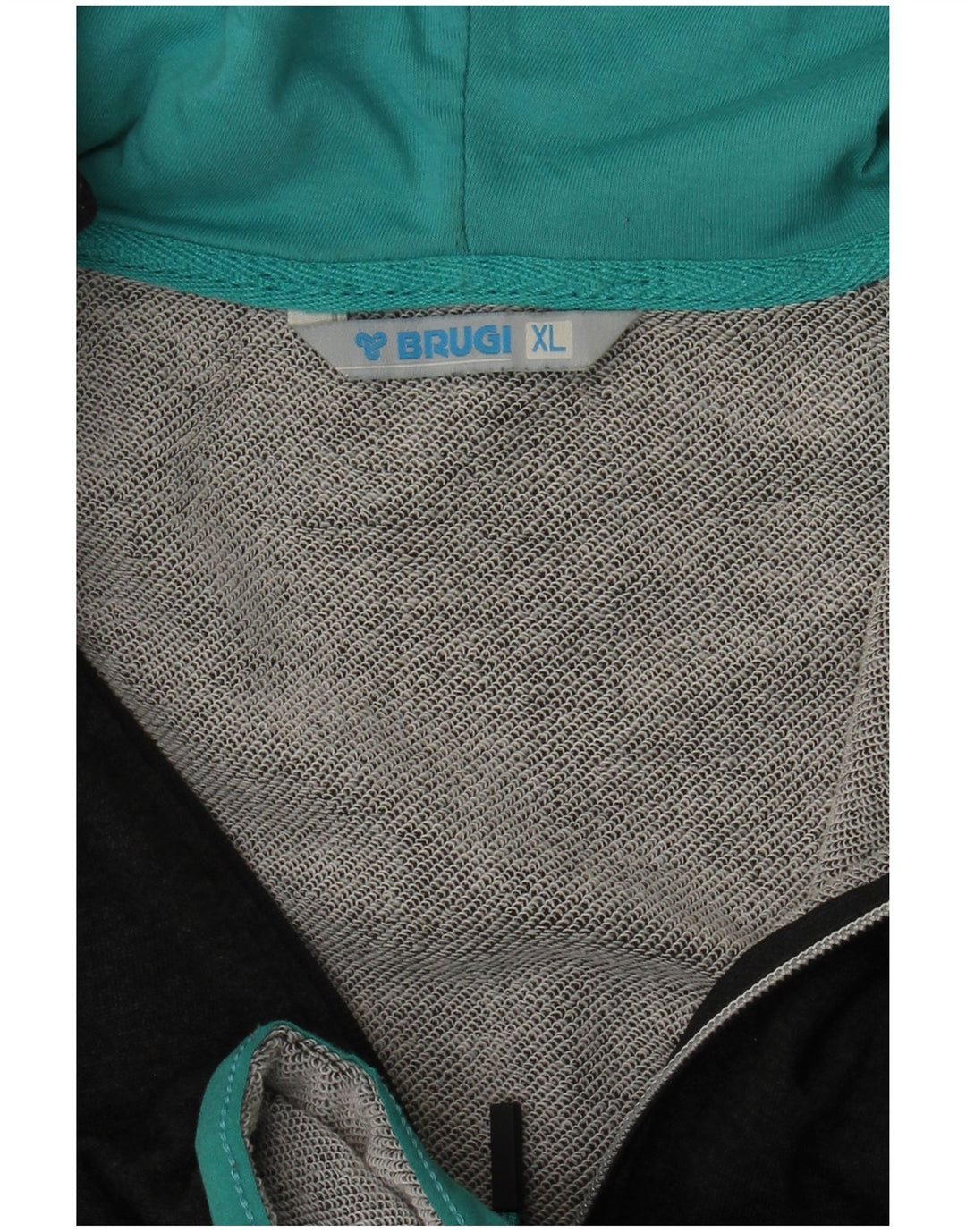 BRUGI Pull à capuche zippé pour femme UK 18 XL Gris