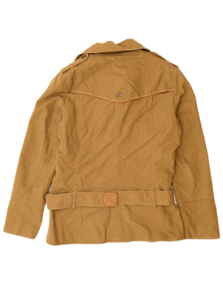 Massimo Dutti Caban Femme UK 14 Coton Beige Moyen