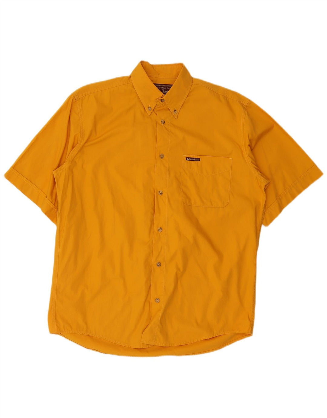 Chemise à manches courtes homme Marlboro Classics coton jaune moyen