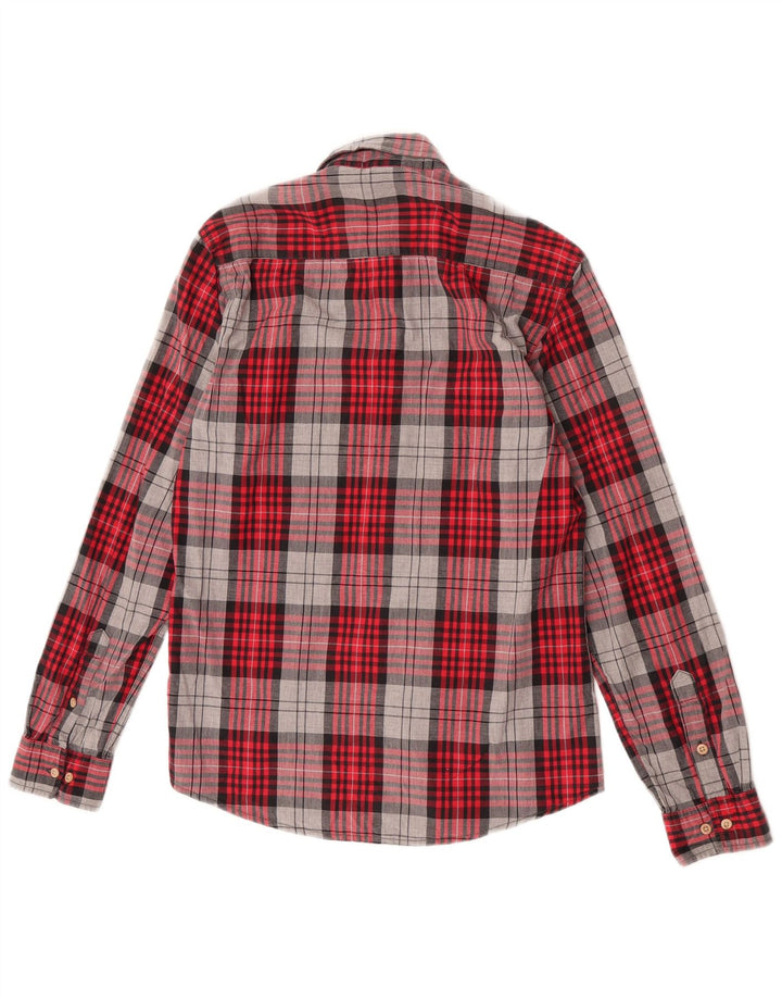 Jack & Jones Chemise en flanelle pour homme en coton à petits carreaux rouges