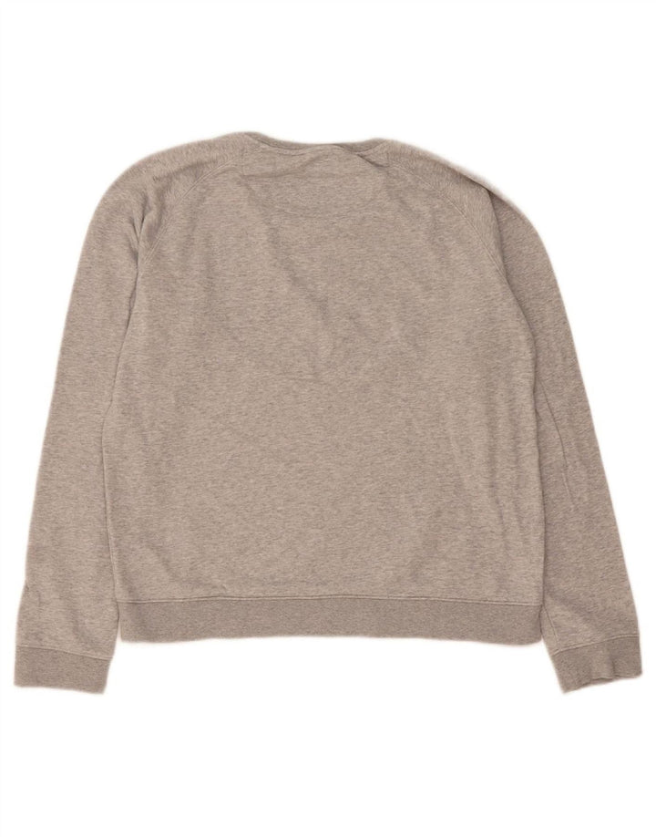 GANT Womens Graphic Sweatshirt Jumper UK 16 Large Grey Cotton