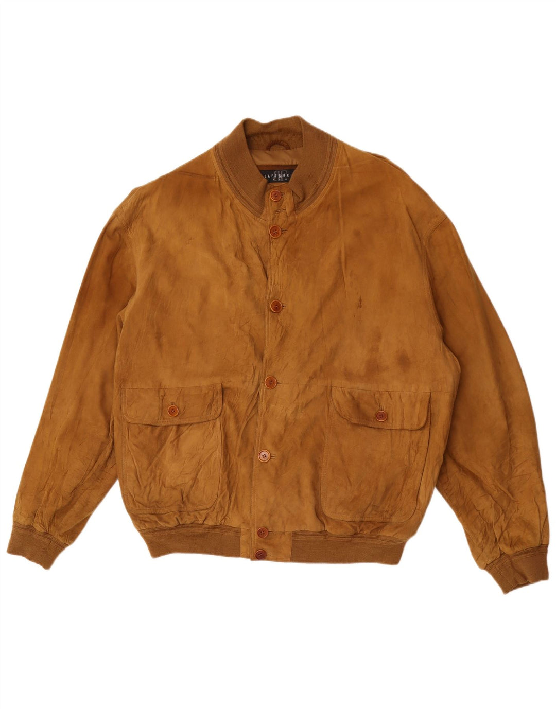Belfe & Belfe Blouson Bomber En Daim Homme IT 60 5XL Cuir Marron