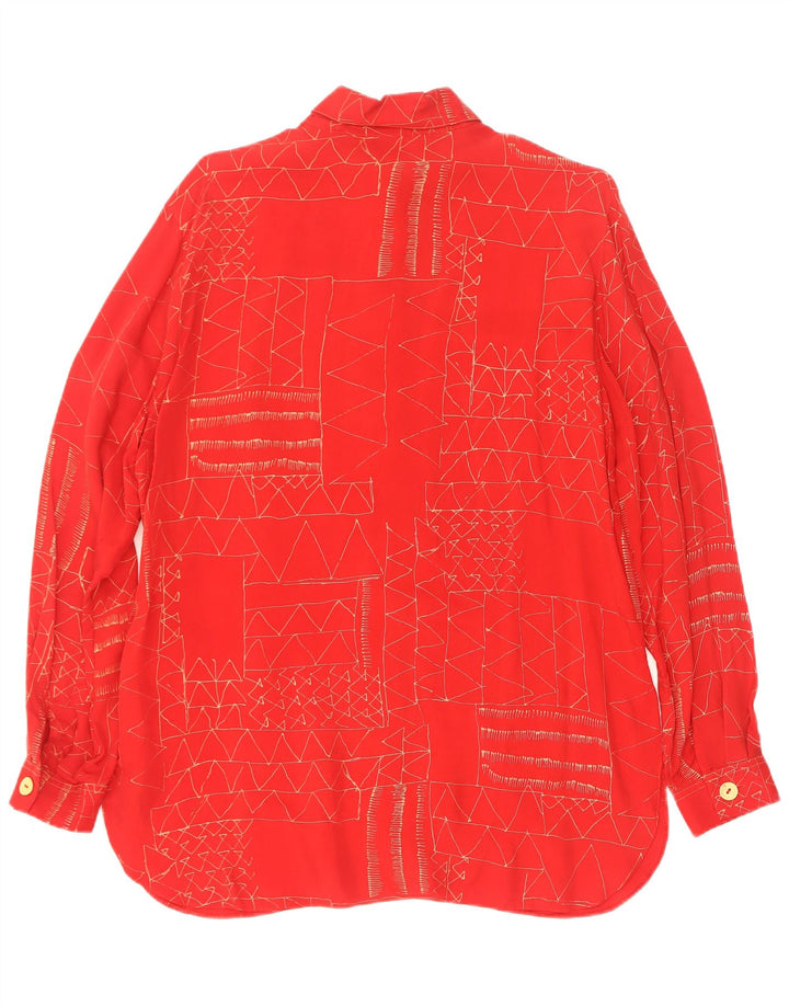 Divina Chemisier Femme EU 38 Rouge Moyen Géométrique Cupro