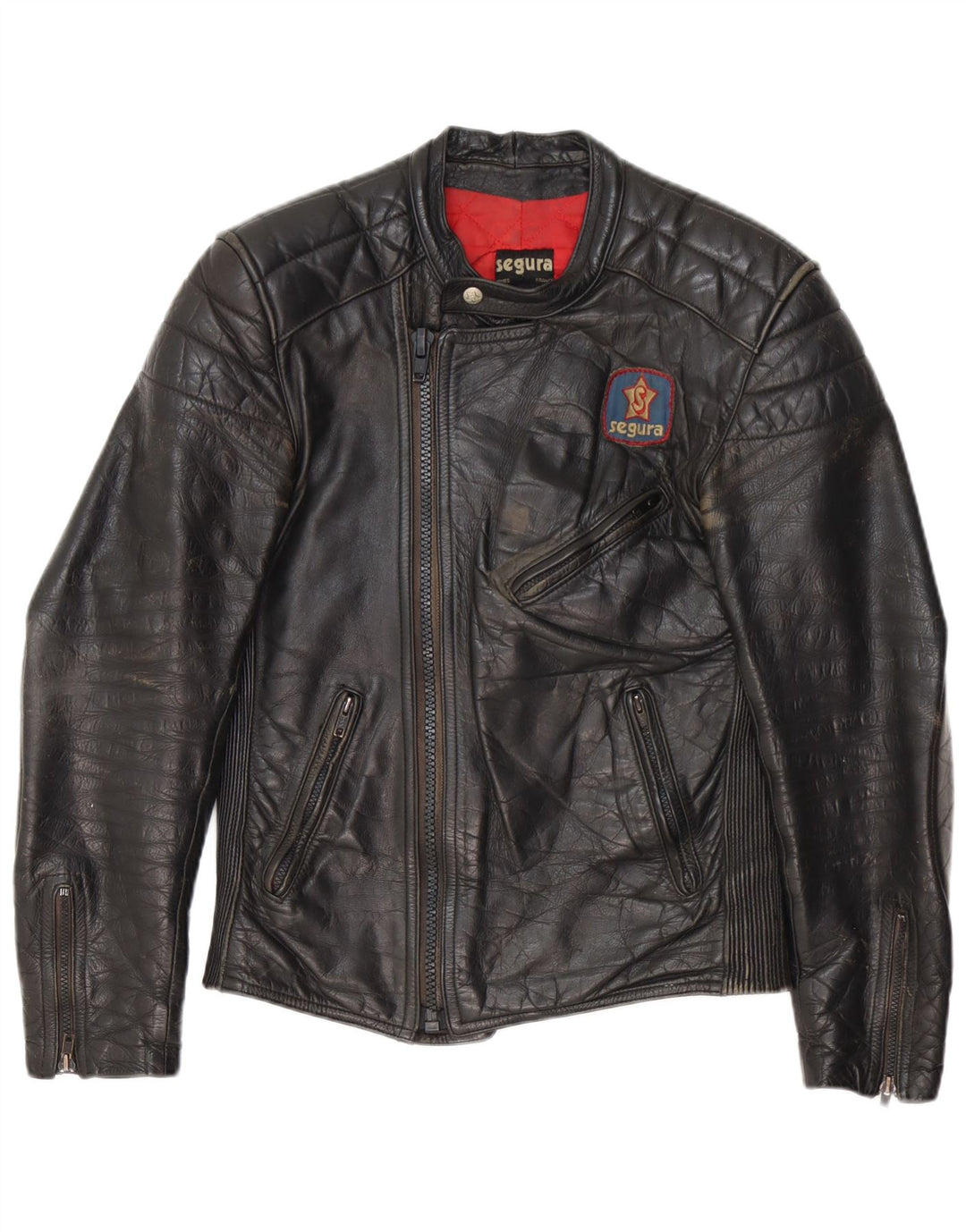 Segura Veste de motard en cuir pour homme IT 44 XS Cuir noir