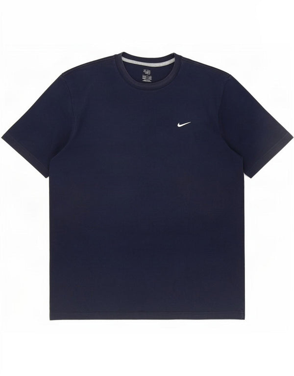 Nike T-Shirt Homme UK 46/48 XL Bleu Marine Coton