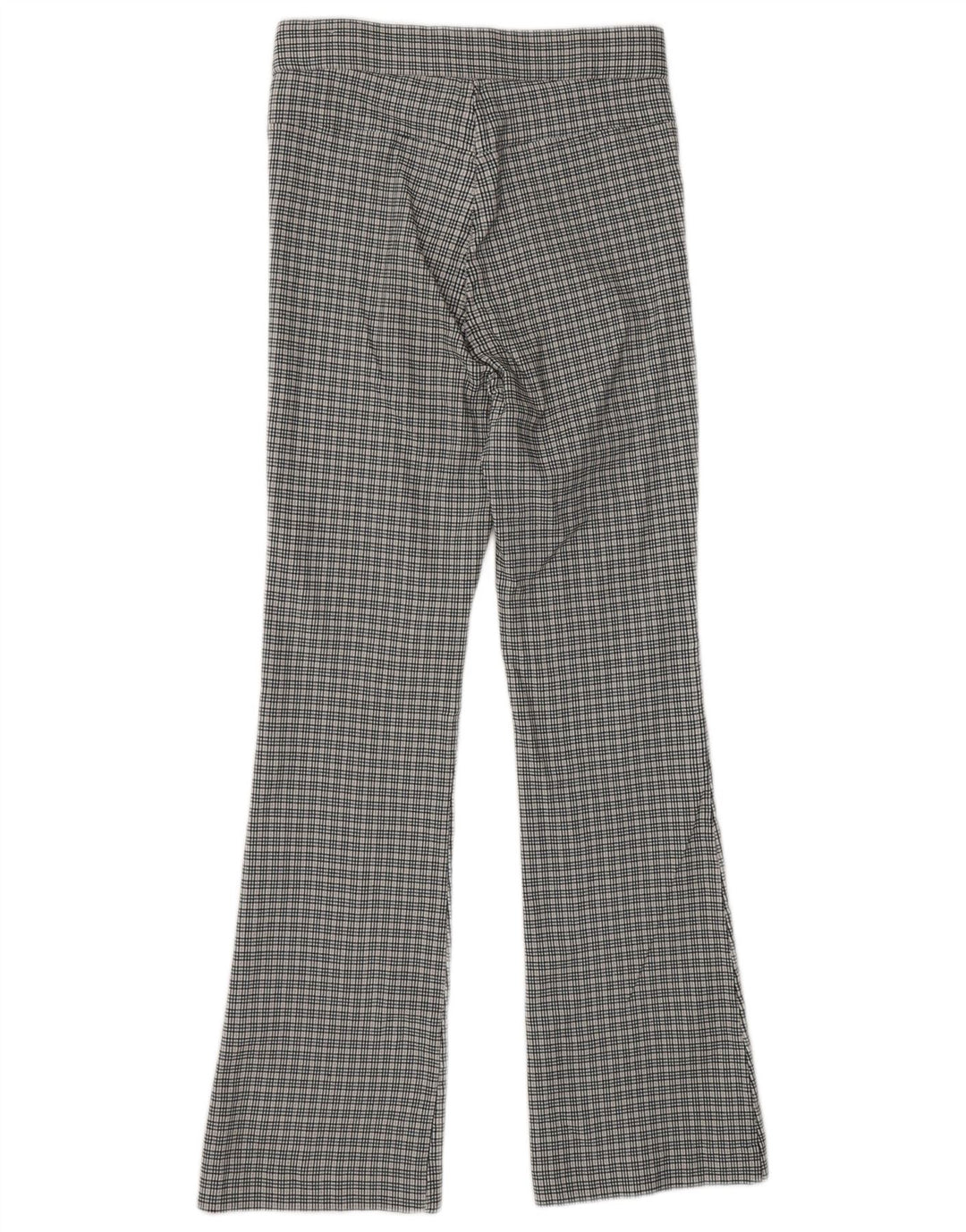 ZARA Pantalon décontracté Bootcut pour femme Petit W26 L26 Gris Chevron