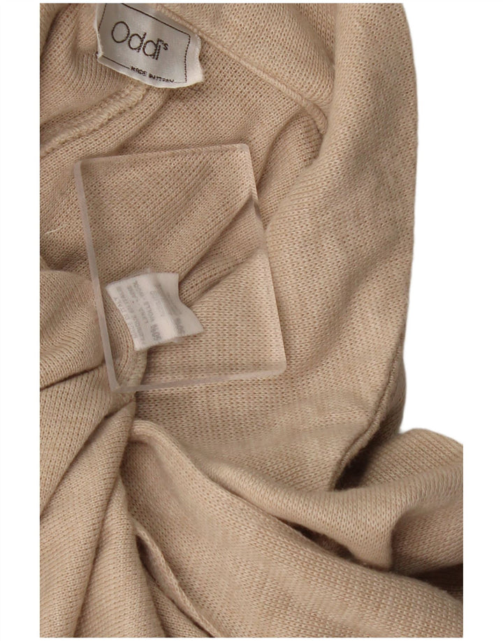 VINTAGE Femme Poncho Cardigan Pull Taille Unique Laine Beige