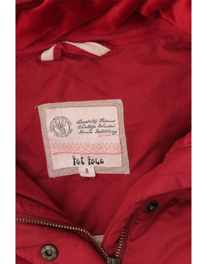 Fat Face Gilet rembourré à capuche pour femme UK 8 Small Rouge Polyester