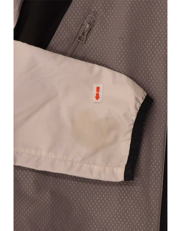 Adidas Veste de pluie à capuche pour homme UK 34 XS Gris Colorblock Polyester