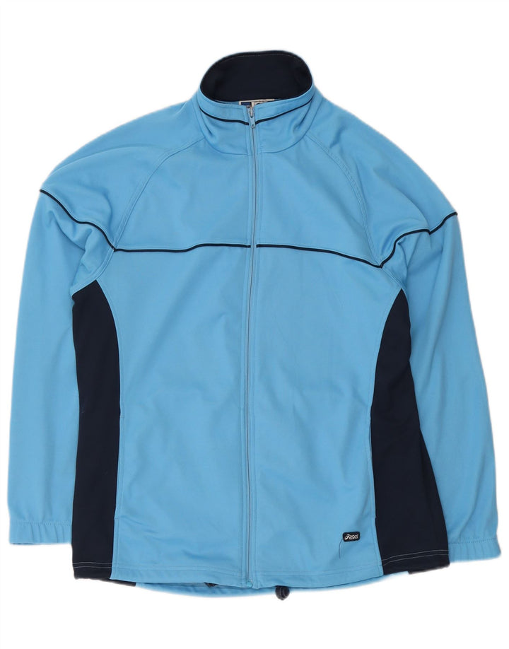 Asics Veste de Survêtement Homme Bleu Moyen Polyester Colorblock