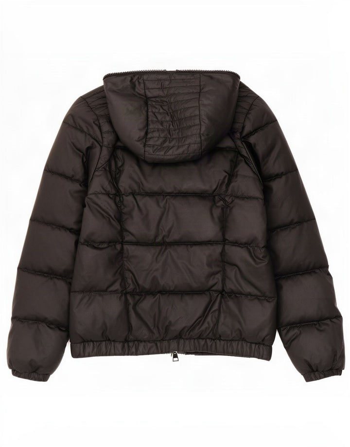 Adidas Veste rembourrée à capuche pour femme UK 12/14 Polyester noir moyen