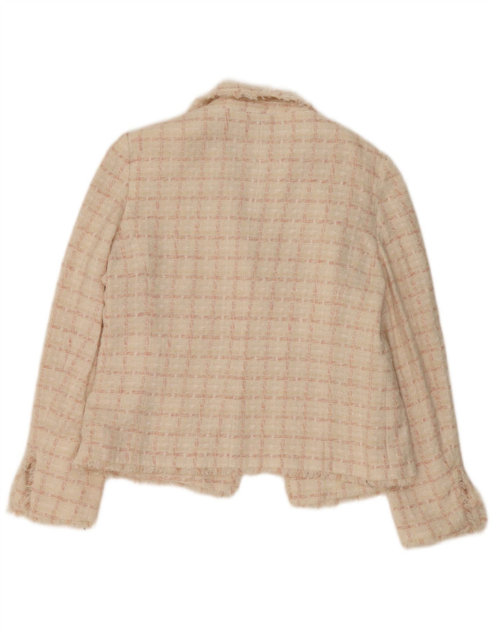 Marks & Spencer Veste blazer coupe standard pour femme UK 16 Grand carreaux roses