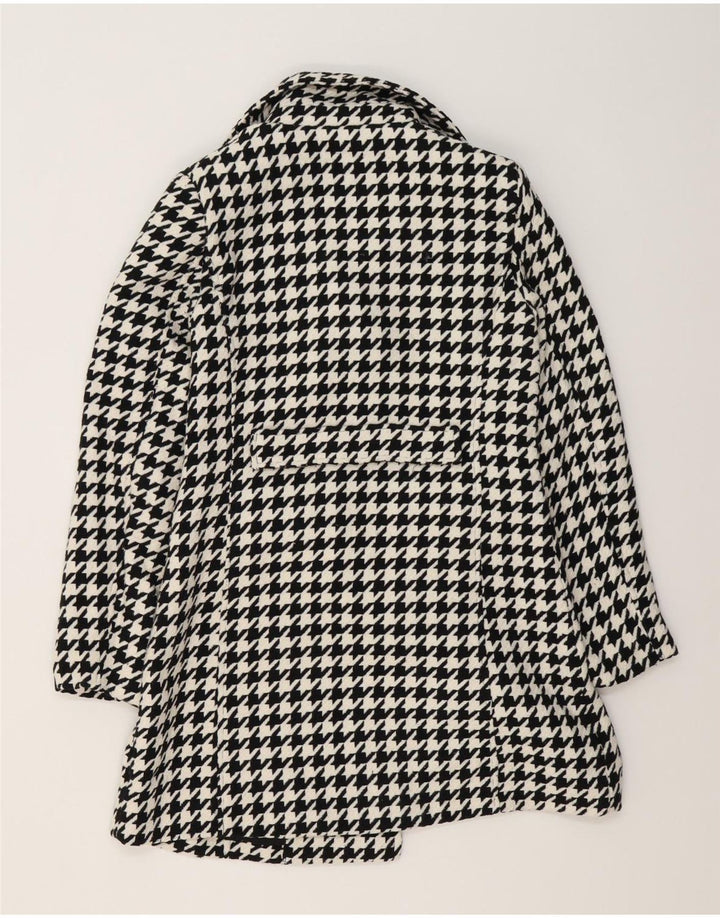 Oasis Manteau Double Boutonnage Femme UK 8 Petit Noir Pied-de-Poule Polyester