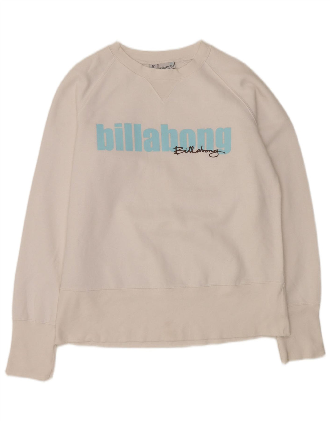 BILLABONG Sweat-shirt graphique pour femme UK 12 Polyester blanc moyen