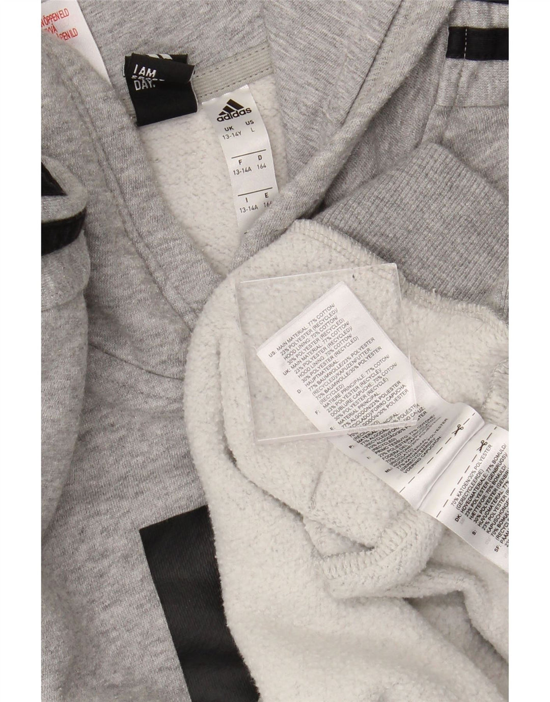 ADIDAS Pull à capuche graphique pour garçon 13-14 ans Gris Coton