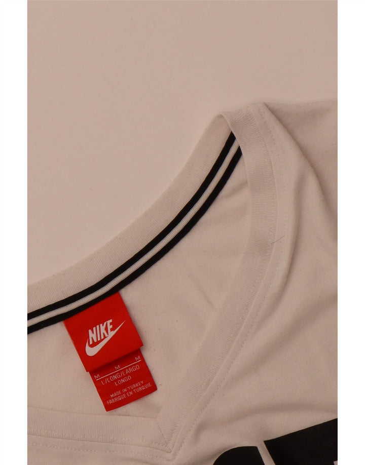 Nike T-shirt graphique pour femme UK 14 Medium Off White