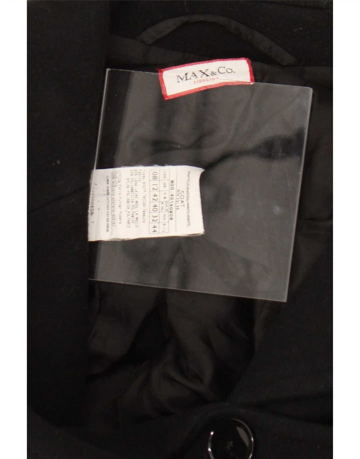 Max & Co. Manteau pour femme UK 12 Laine noire moyenne
