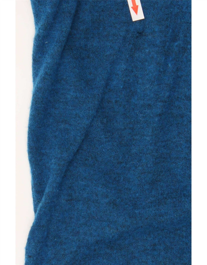 Zara Cardigan surdimensionné pour femme UK 10 Petit nylon moucheté bleu