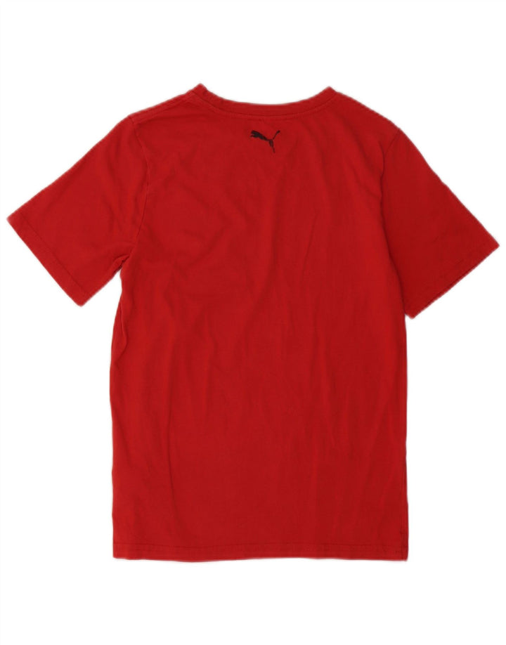 PUMA T-shirt graphique pour garçon 10-11 ans Rouge moyen Coton