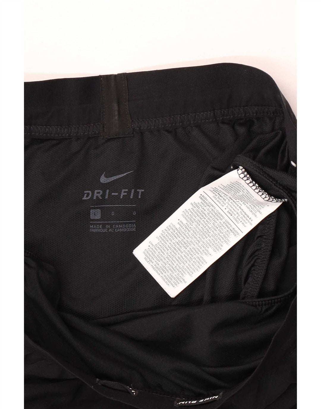 Short de sport Nike Dri Fit pour femme, grand, noir, polyester