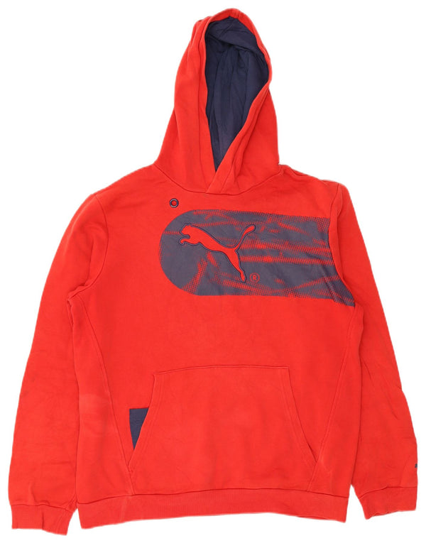 Puma Pull à capuche graphique pour garçon 15-16 ans 2XL Rouge Coton