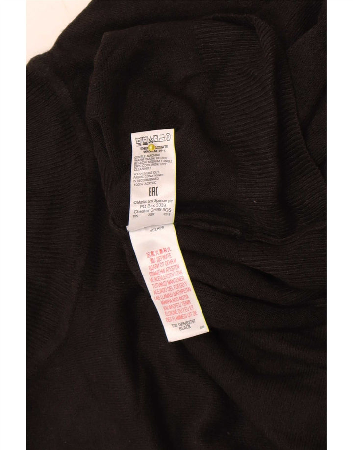 Marks & Spencer Pull col roulé pour femme UK 16 Large Acrylique Noir