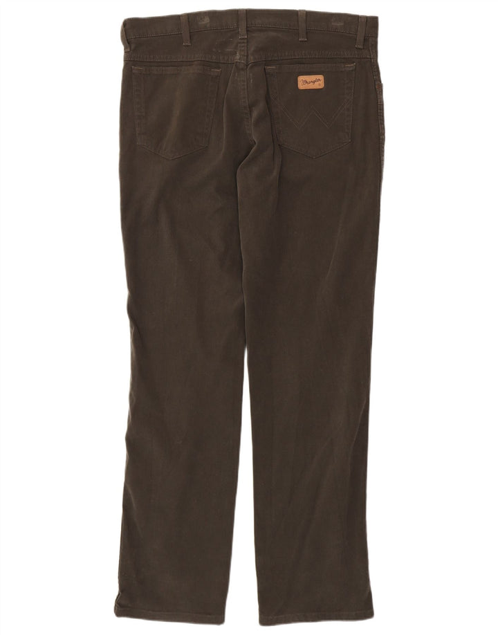 WRANGLER Pantalon décontracté droit extensible Texas W36 L34 en coton marron pour homme