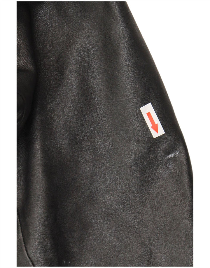 veste en cuir homme vintage UK 40 Grand cuir noir