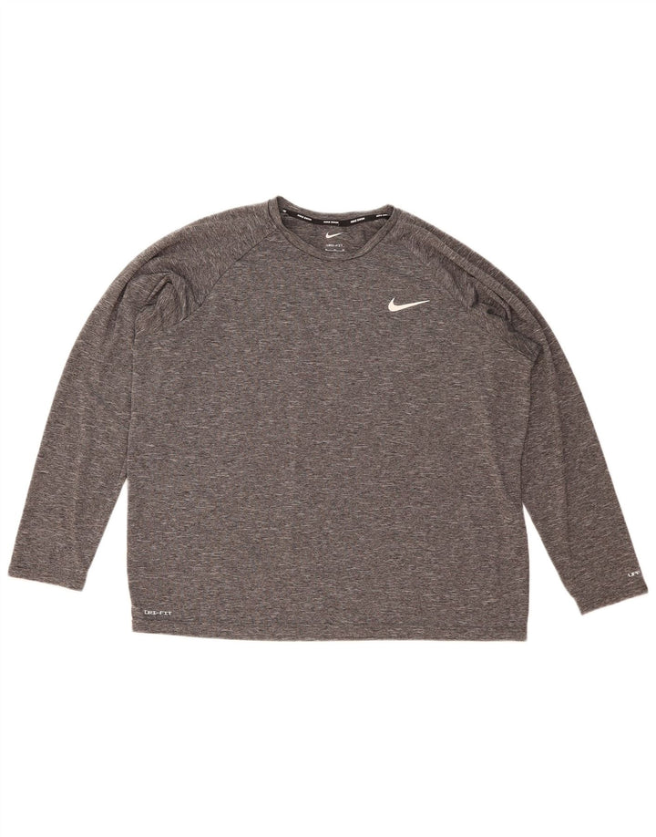 Nike Haut Dri Fit à manches longues pour homme XL Gris moucheté