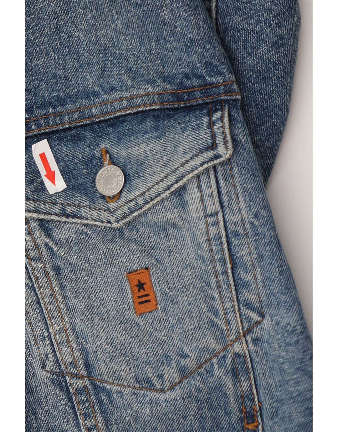Veste en jean pour homme UK 38 Bleu moyen Coton