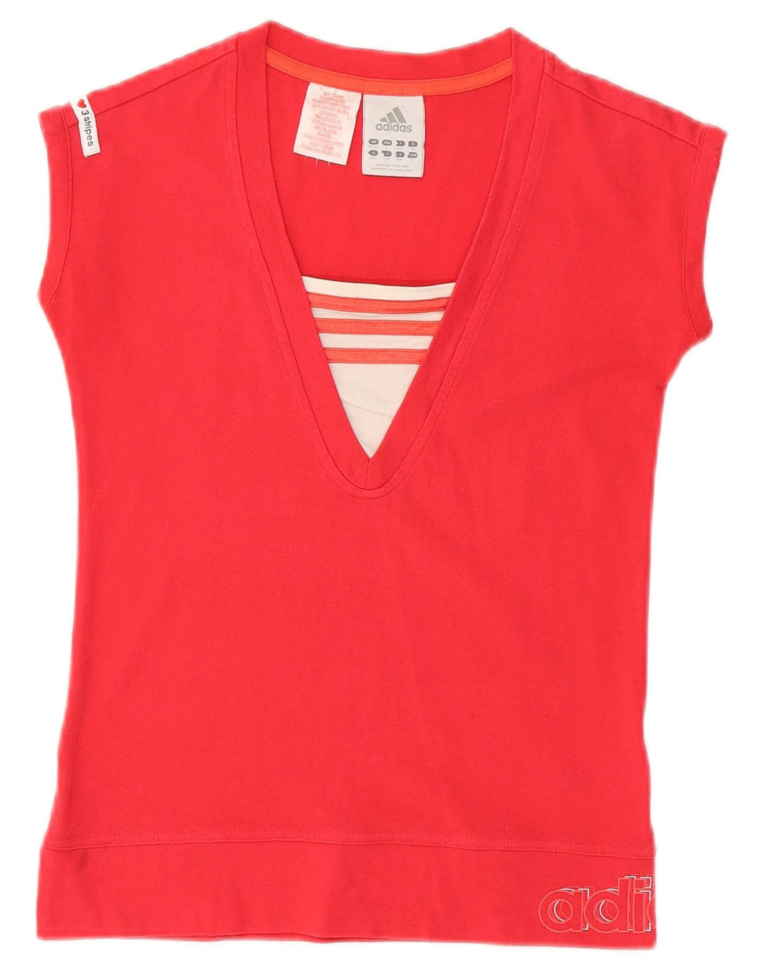 ADIDAS T-Shirt Graphique Fille 11-12 ans Rose Coton