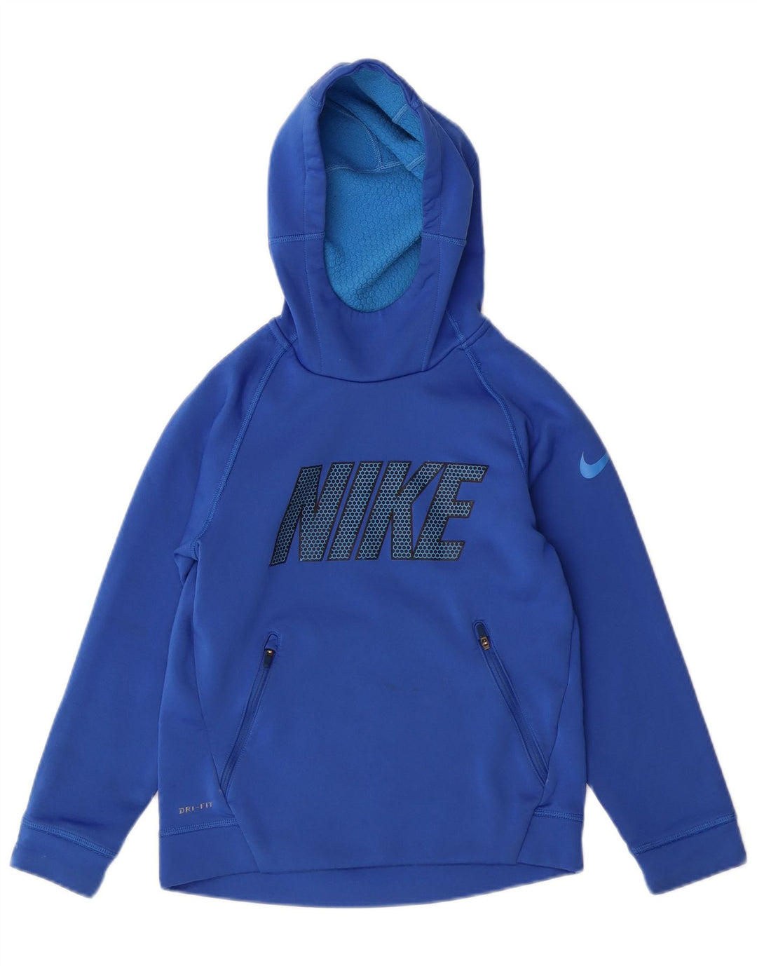 NIKE Pull à capuche graphique Dri Fit pour garçon 8-9 ans Petit Bleu Polyester