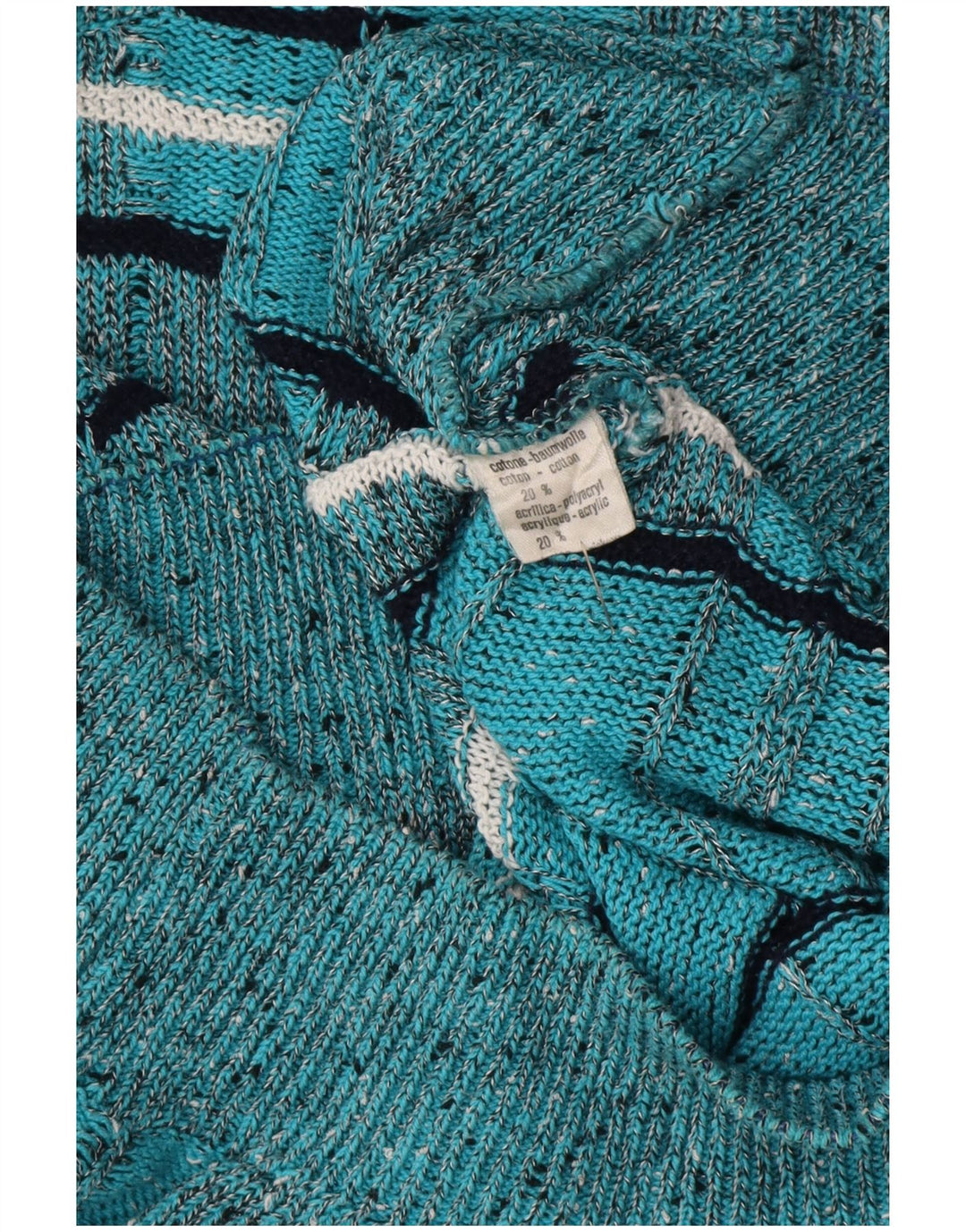 Les Jacquelines Pull col rond homme IT 52 Large bleu rayé