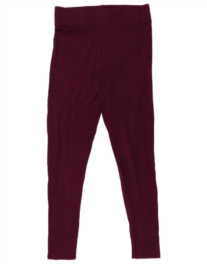 Marks & Spencer Leggings Femme UK 10 Small Viscose Bordeaux